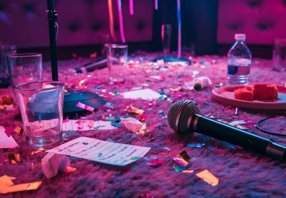 clean up karaoke room
