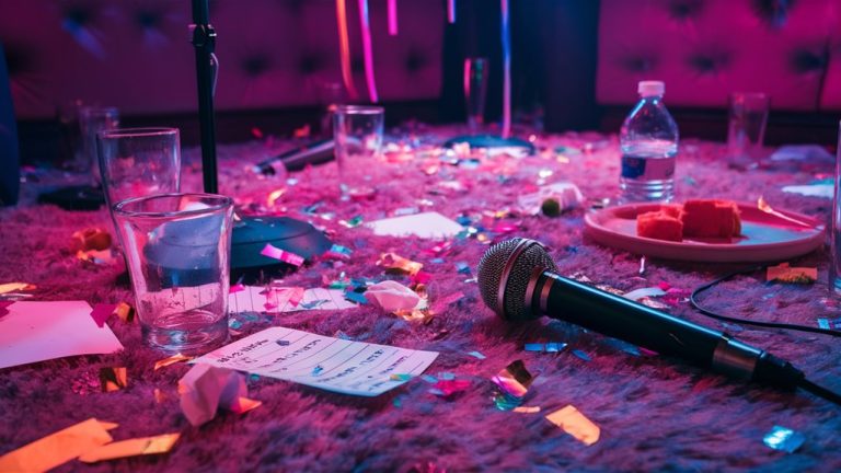 clean up karaoke room