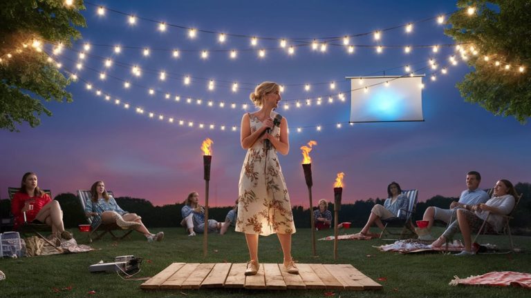 outdoor backyard karaoke entertainment