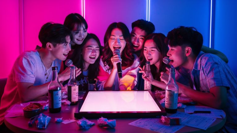 hidden korean singing together