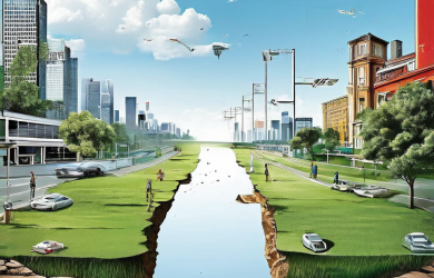 광고에서 과장되게 표현된 화려한 기대와 실제 제품의 단순하고 실망스러운 현실 사이에 존재하는 큰 격차를 측정하는 기술 다이어그램을 보여줍니다.