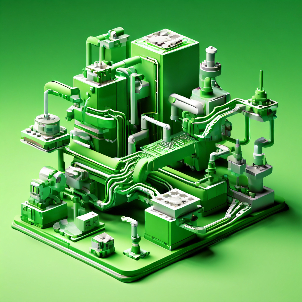 3번째 이미지는 균일한 블록이 맞물려 원활한 조립 라인을 형성하는 3D 플로우차트로, 밝은 녹색 화살표가 마찰과 복잡성을 줄이며 데이터의 효율적이고 끊김 없는 흐름을 시각적으로 보여줍니다.