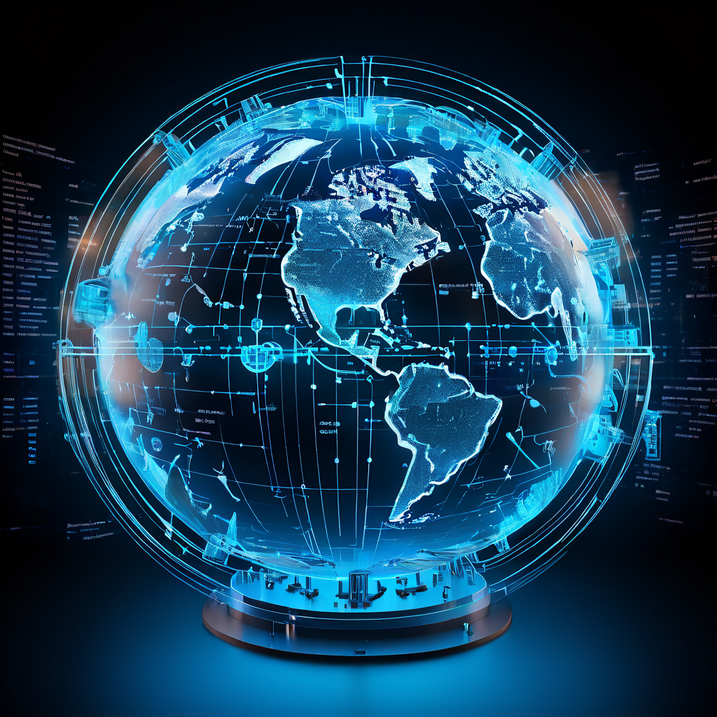 글로벌 서버 관리자 관점에서 바라본 지구본과 연결된 기어들이 언어를 안정적인 데이터 스트림으로 변환하여 중앙 보안 코어로 유입되는 다국어 데이터 통합 시스템을 시각화한 개념 이미지입니다.