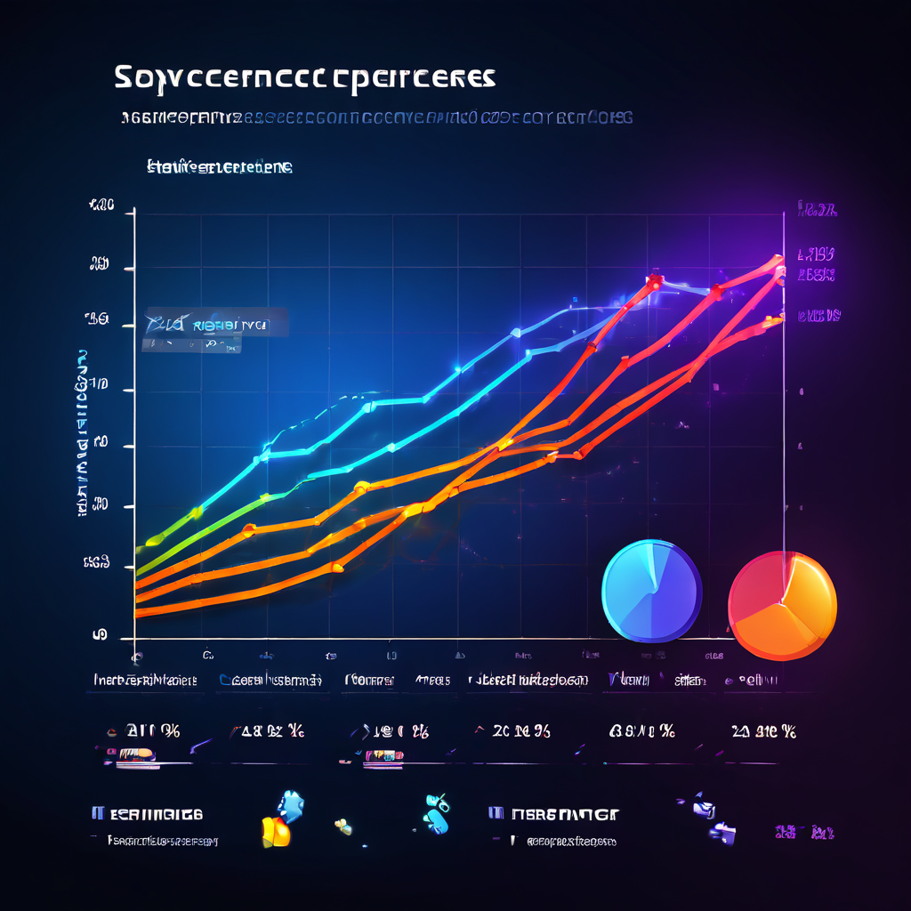 게임 플레이 시간이 증가함에 따라 플레이어의 경험치와 만족도는 상승하는 반면 에너지 수준은 점차 감소하는 역관계를 시각화한 데이터 그래프입니다.