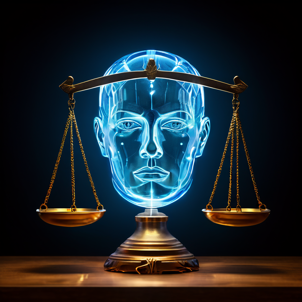 3번째 이미지는 객관적인 판단 기준과 명확한 의사 결정의 중요성을 상징적으로 보여주며, 사람의 머리 안에서 균형 잡힌 저울이 빛나고 있는 모습을 묘사하고 있습니다.