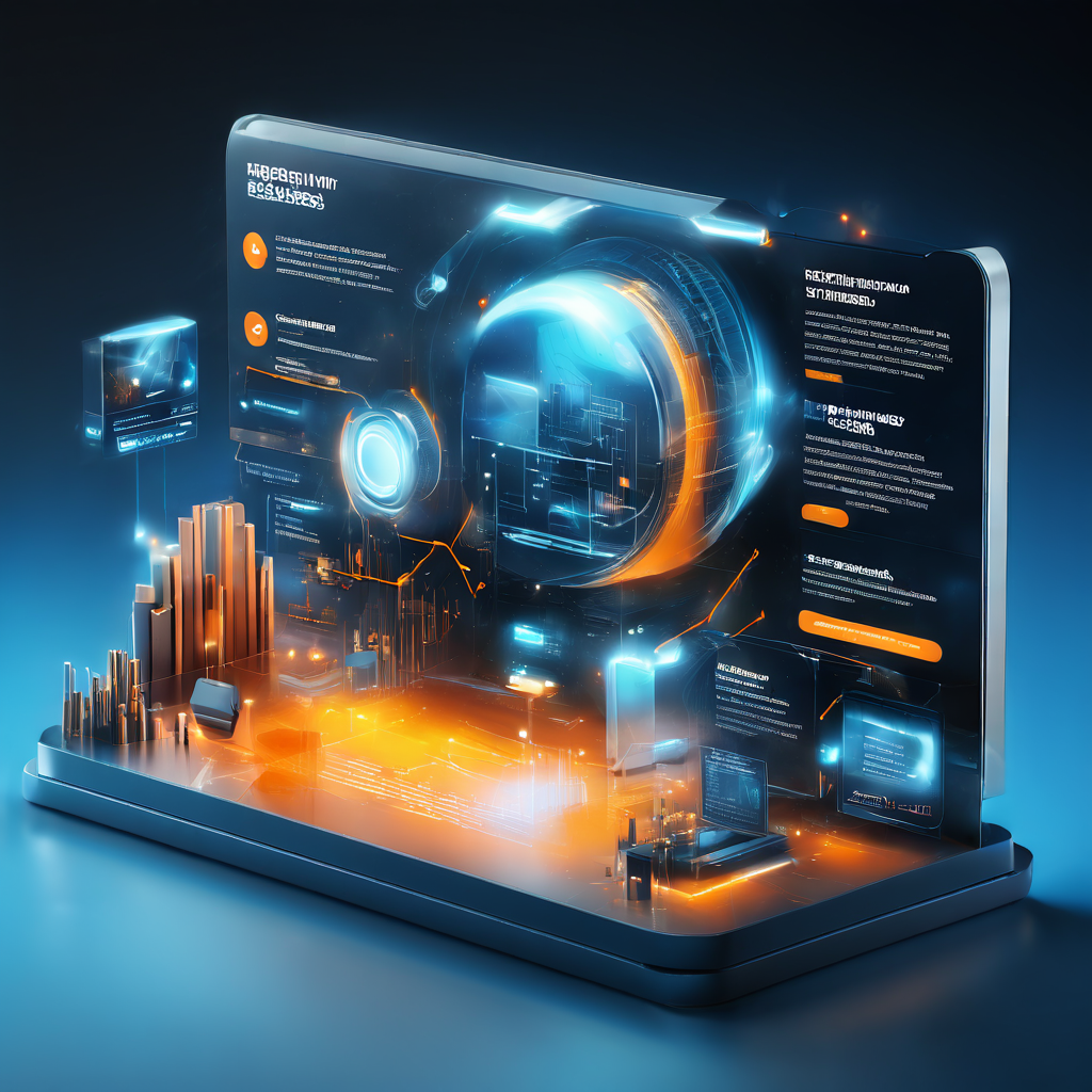 Abstract digital interface showcasing event rules and secure online flow with glowing data paths and layered service layers.