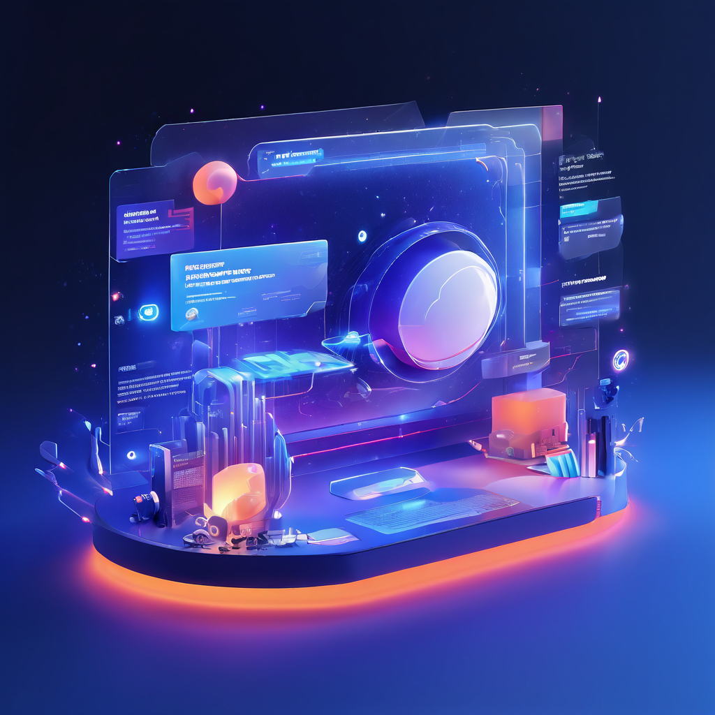 A futuristic digital verification interface showing layered data clouds, secure data flow, and a search path through record gaps.
