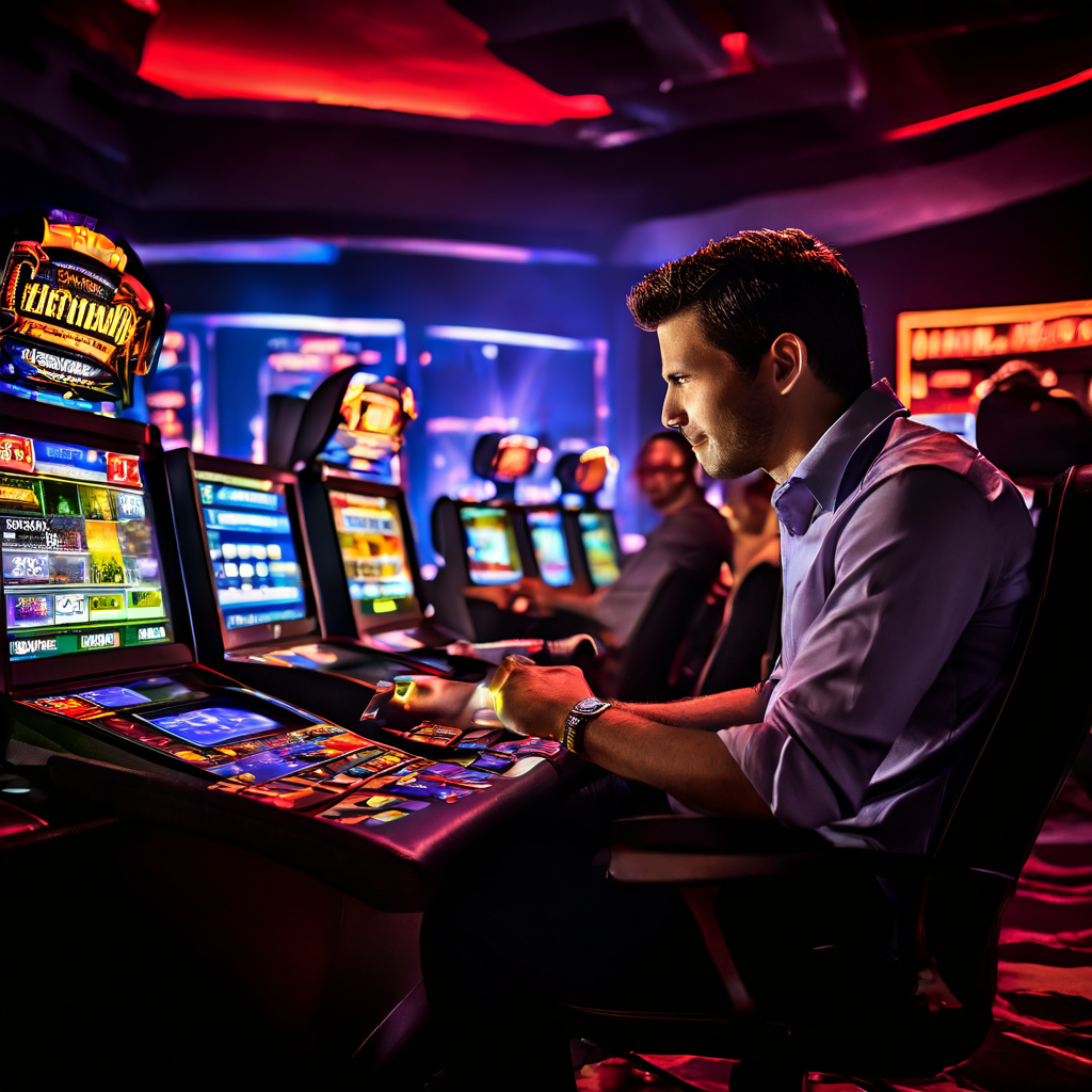 A photorealistic editorial photograph showing the back view of a person in a dimly lit monitoring room, focusing on their hands pl